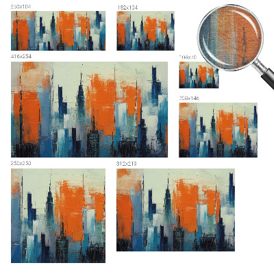 Large wallpaper mural Abstract city