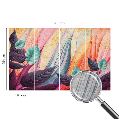 Modern wall mural Abstract leaves