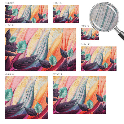 Modern wall mural Abstract leaves