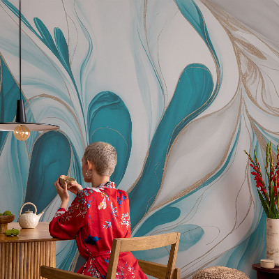 Modern wall mural for bedroom Fluid patterns