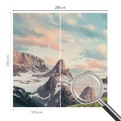 High quality wall mural wallpaper Mountain panorama