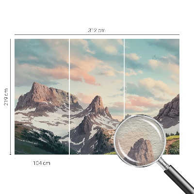 High quality wall mural wallpaper Mountain panorama