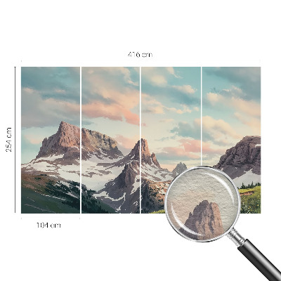 High quality wall mural wallpaper Mountain panorama