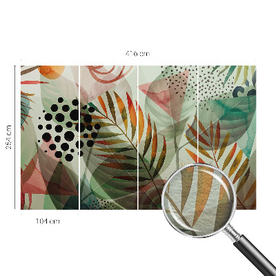 Premium photo wallpaper Abstract leaves
