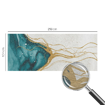 Decorative wall mural for living room Turquoise lines