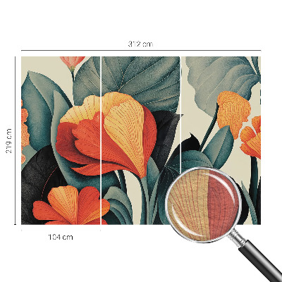 Wallpaper mural Colorful flowers