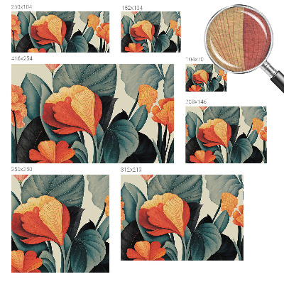 Wallpaper mural Colorful flowers