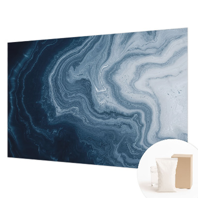 Wall mural for living room Blue waves