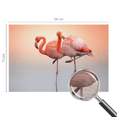 Modern wall mural for living room Delicate flamingos