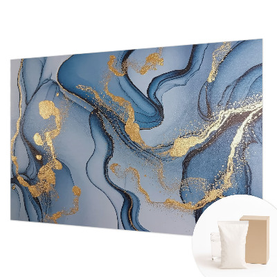 Premium wall mural for bedroom Blue waves