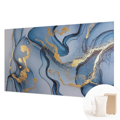 Premium wall mural for bedroom Blue waves