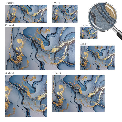 Premium wall mural for bedroom Blue waves