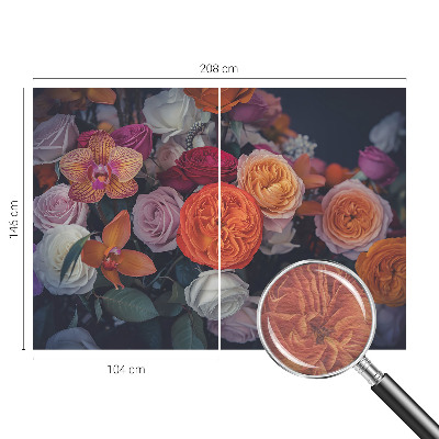 Non-woven wall mural Colorful bouquet