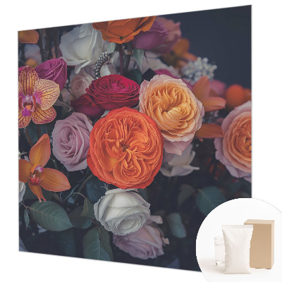 Non-woven wall mural Colorful bouquet