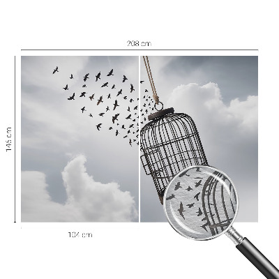 Non-woven photo wallpaper Flying birds