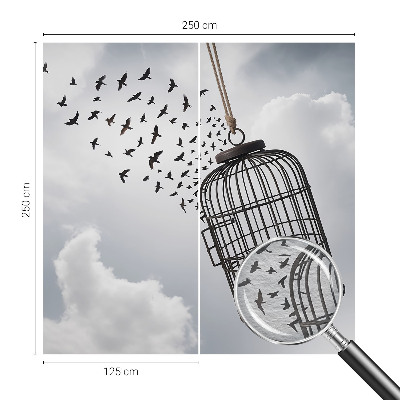 Non-woven photo wallpaper Flying birds