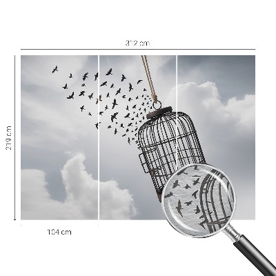 Non-woven photo wallpaper Flying birds
