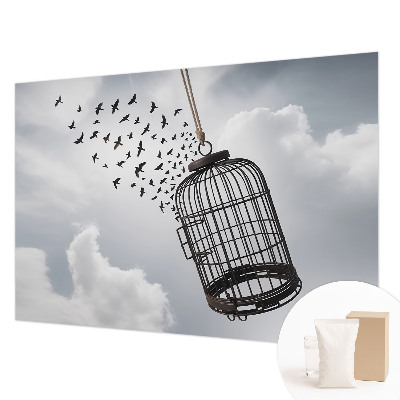 Non-woven photo wallpaper Flying birds
