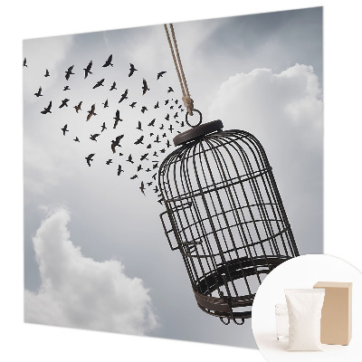 Non-woven photo wallpaper Flying birds