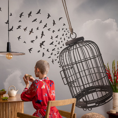 Non-woven photo wallpaper Flying birds