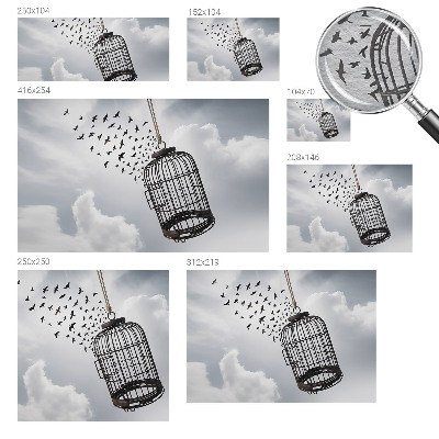 Non-woven photo wallpaper Flying birds