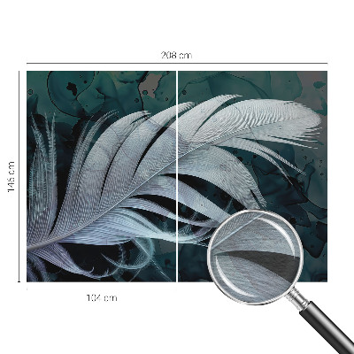 Wall mural for living room Ethereal feather