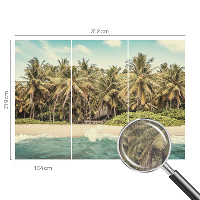 Large wallpaper mural Tropical beach