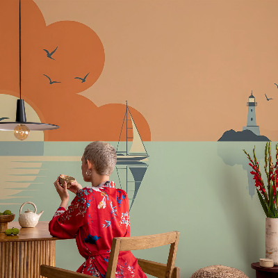 Modern wall mural for bedroom Sea delight