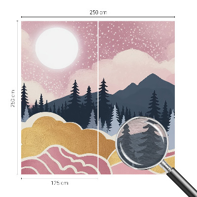 Decorative wall mural for living room Pink Sunset