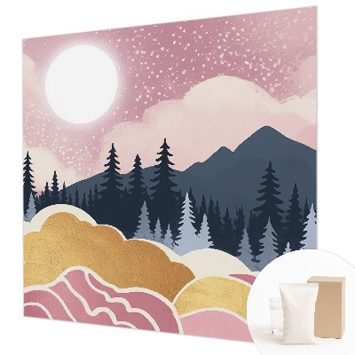 Decorative wall mural for living room Pink Sunset