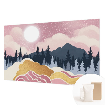 Decorative wall mural for living room Pink Sunset