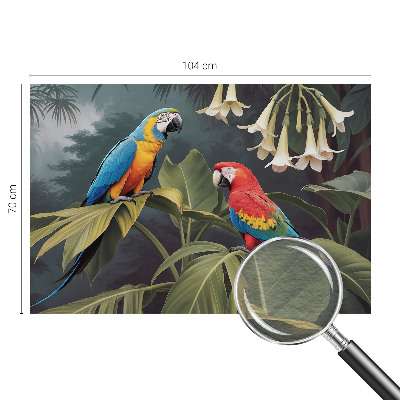 Non-woven wall mural Colorful parrots