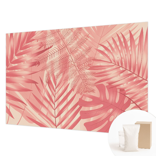 Wall mural for living room Tropical leaves