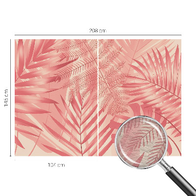 Wall mural for living room Tropical leaves