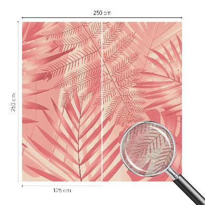 Wall mural for living room Tropical leaves