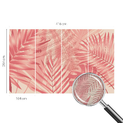 Wall mural for living room Tropical leaves