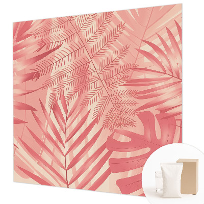 Wall mural for living room Tropical leaves