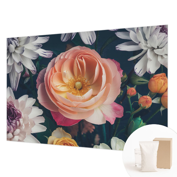 Large wall mural Floral harmony