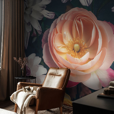Large wall mural Floral harmony