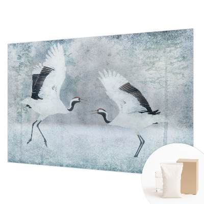 Non-woven wall mural Harmonious cranes