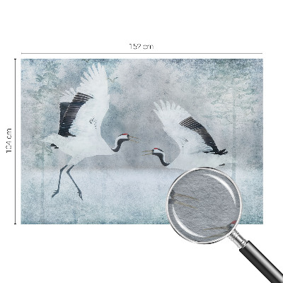Non-woven wall mural Harmonious cranes