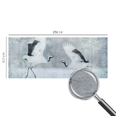 Non-woven wall mural Harmonious cranes