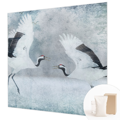 Non-woven wall mural Harmonious cranes