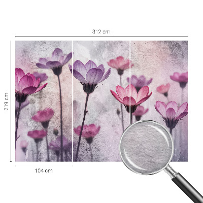 Photo wall mural Pastel flowers