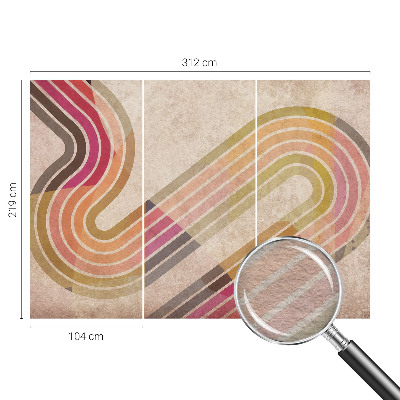 Wall mural for living room Geometric lines