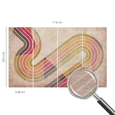 Wall mural for living room Geometric lines