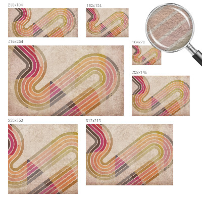 Wall mural for living room Geometric lines