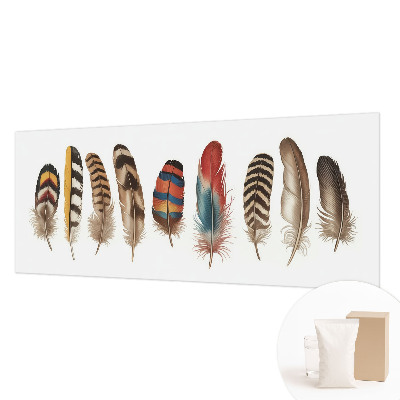 Wallpaper mural for living room Colorful feathers
