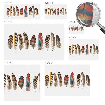 Wallpaper mural for living room Colorful feathers