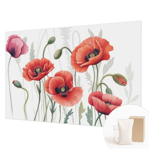 Large wall mural Red poppies